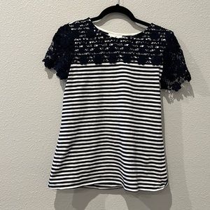 Blue and white shirt